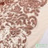 Glitzy Rose gold Stretchy Sequin fabric mesh sequin embroidery elastic lace fabric for wedding dress party event 50