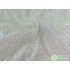White Pink Iridescent Sequin Fabric Sparkly 3mm Sequins Fabric for Clothes Making Wedding Dress