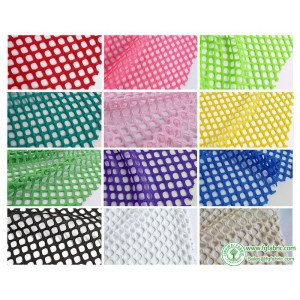 Dia.1cm Diamond Holes Mesh Polyester Spandex Fishnet Fabric Small Stretch 165x50cm - Sold By The Half Meter