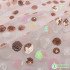 Pink Rose Gold lovely polka dot sequin fabric For Girl Favor making By Yard