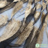 Translucent Tulle Mesh Fabric Feathers Appliqued For Evening Dresses Wedding Party Dance