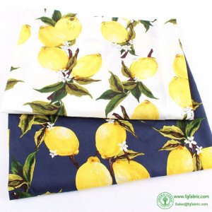 100% cotton fabric Lemon Printed Poplin for women children clothing Fabric Dress Sewing DIY Craft