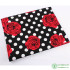 Red roses flower dots pattern Cotton twill fabric for making clothes blouse hats DIY sewing