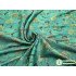 Gold Thread Green Flower Jacquard Fabric for Dress Making 150cm Wide - Sold By The Meter