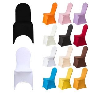 10PCS Chair Cover Cloth Wedding White Chair Covers Reataurant Banquet Hotel Dining Party Lycra Polyester Spandex Outdoor