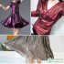 Stripes Bronzing Spandex Fabric Material Stretchy Fabric for DIY Stage Cosplay Costume Dress 150cm Wide Sold By YARD