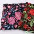 120cm Red Pink Peony Flower Embroidery Lace Fabric Net Fabric Floral Women Dress Materials by Yard