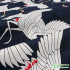 Elegant red-crowned crane printed cotton fabric plain cloth making blouse shirt by Yard
