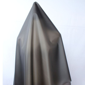0.2MM Thick Matte Black TPU Fabric Waterproof Raincoat Creative Designer's Vinyl Fabric 138cm Wide By Yard