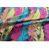 Multi-color Large leaves jacquard Brocade fabric for dress making 148cm wide - sold by the meter