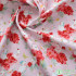 Cotton Rabbit Fabric 100% Cartoon Handmade Clothing Red Chinese Style for Sewing by Half Meter