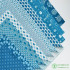 Blue Cherry Blossom Wave Ethnic Cotton Geometric Pattern Digital Printing Fabric For Quilting Clothes DIY Handmade By Half Meter