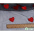 Red Hearts Net Fabric Light Soft Lace Mesh for Dress Making DIY Craft Sewing Sold By The Yard (91cm)