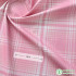 Pink Plaid Fabric Pure Cotton Digital Printing for Sewing Children Clothes Dress Patchwork per Half Meter
