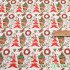 Christmas Decoration Fabric Printing Cartoon Santa Claus Elk Sleigh DIY Handmade Xmas Cloth By Half Meter