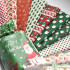 Christmas Decorated Plaid Patchwork Cotton Fabric Digital Printing Sewing Wallet DIY Headwear By Meters