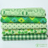 Green Fabric ST Patricks Day Pure Cotton Four-Leaf Clover Handmade DIY by Half Meter