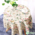 Thick Cotton Stripe Flowers Floral Printed Canvas Fabric for Tablecloths Sofa Shoes Curtain Home Decor By the Half Meter