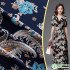 Daisy Rayon Fabric Floral Flower Ethnic Breathable Thin Light Sewing Summer Clothes per Half Meter