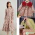 Floral Corduroy Fabric New Arrival Geometric Flower Line Printed for Sewing Dress Pants Upper Kids Clothes Handmade by Half Mete