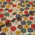 Floral Corduroy Fabric New Arrival Geometric Flower Line Printed for Sewing Dress Pants Upper Kids Clothes Handmade by Half Mete