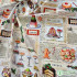 Vintage Cotton Fabric Plants and Flowers Digital Printing for Sewing DIY Handmade Patchwork Supplies Accessories Per Meters
