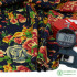 Peony Fabric Ethnic Printed Cotton Linen Breathable Fabrics For Upholstery Furniture Home Decor Textile Per Meter