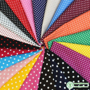Polka Dot Cotton Fabric Printed Poplin Handmade DIY 3.5mm 2mm Dots for Sewing Per Half Meter