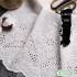 White Skirt Rim Water Soluble Cotton Lace Fabric for Dresses Quilting 50x128cm