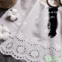 White Skirt Rim Water Soluble Cotton Lace Fabric for Dresses Quilting 50x128cm