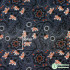 Morris Fabric Dark Colored Flowers Cotton Digital Printing for Sewing Clothes Bags DIY Handmade by Half Meter