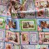 Retro Fabric 100% Cotton Digital Printed Flowers Poker Rose Frame for Sewing DIY Handmade by Half Meter