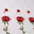 Red Floral Rose Lace Fabric Bilateral Embroidered net Fabric Bridal Wedding Dress Making DIY sewing