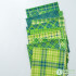 Green Plaid Fabric Pure Cotton INS Lattice Geometry Digital Printing for Sewing Patchwork by Half Meter