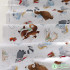 Digital Printing Reprinted Small Animal Series Pure Cotton Fabric Children Clothing DIY Handmade By Half Meter