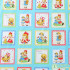 Strawberry Fabric 100%Cotton Printing Dyeing Cartoon Flower Children's Clothing for Sewing Cloth By half Meter