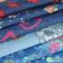 Summer Thin Non Elastic Blended Printed Denim Fabric for Quilting Sewing Clothes Skirt per Half Meter