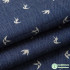 Summer Thin and Soft Cotton Printed Denim Fabric Clover Star Polka dots Stripe for Sewing Clothes Pants by the half Meter