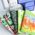 Rainbow Leaf Cotton Printed Muslin Fabric Digital Printing DIY Doll Clothes for Sewing Tote Bag Hair Ring By Half Meter