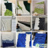 Issey Miyake Pleated Fabric Klein Blue Black White Hot Designer Home Decor Upholstery Textile