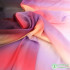 imitated silk fabric changing shade 100d chiffon fabric sheer Gradual color gowns dress material 150cm wide by yard