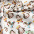 Rainbow Leaf Cotton Printed Muslin Fabric Digital Printing DIY Doll Clothes for Sewing Tote Bag Hair Ring By Half Meter