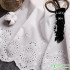 White Skirt Rim Water Soluble Cotton Lace Fabric for Dresses Quilting 50x128cm