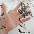 Net lace embroidered butterfly music note tulle gauze fabric for dress making 145cm by yard