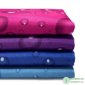 300D Silver Coated Oxford Water Drop Water Drop Pattern Printed Fabric for Outdoor Sun Canopy Ten Per Meters