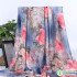 50D Transparent Floral Printed BOHO Chiffon Fabric For Sewing Summer Dresses BY Meters