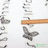 Net lace embroidered butterfly music note tulle gauze fabric for dress making 145cm by yard