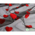 Red Hearts Net Fabric Light Soft Lace Mesh for Dress Making DIY Craft Sewing Sold By The Yard (91cm)