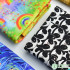 Rainbow Leaf Cotton Printed Muslin Fabric Digital Printing DIY Doll Clothes for Sewing Tote Bag Hair Ring By Half Meter