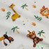 Baby Printed Cartoon Animals Twill Cotton Fabric for Sewing Children Clothes DIY Handmade Half Meters